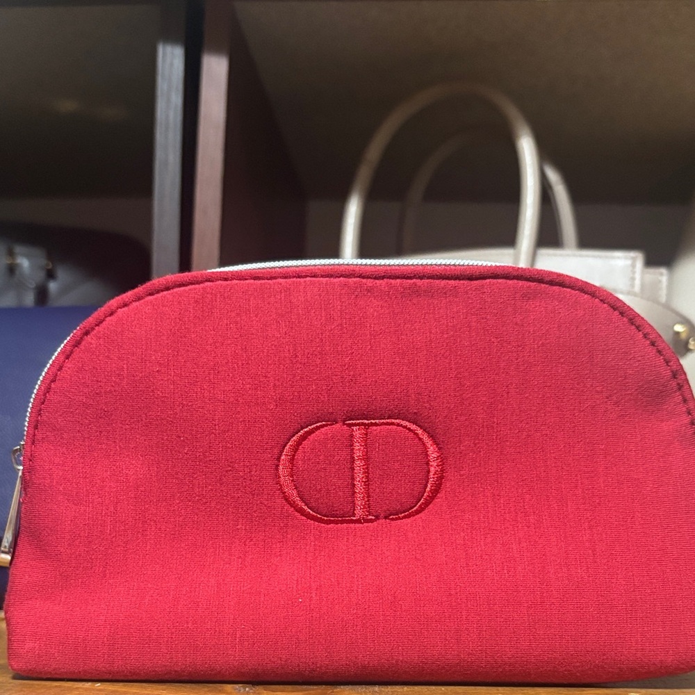 Dior Red Cosmetic Bag